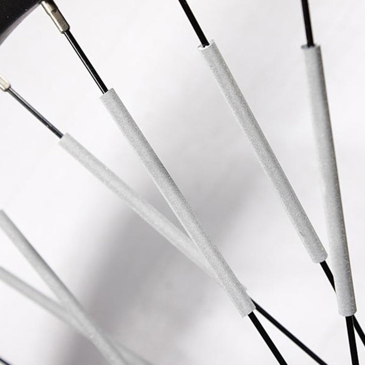 12 PCS ABS + Retro-reflective Sheeting Bike Bicycle Wheel Spoke Reflector Reflective Mount Clip Tube, Length:80mm