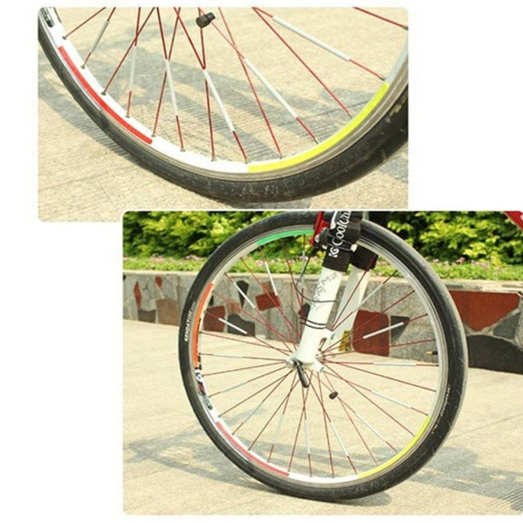 12 PCS ABS + Retro-reflective Sheeting Bike Bicycle Wheel Spoke Reflector Reflective Mount Clip Tube, Length:80mm