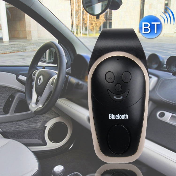 Car Sun Visors Smile Style Wireless Bluetooth Multipoint Speakerphone with Clip, Support Hands-free Answer Phone