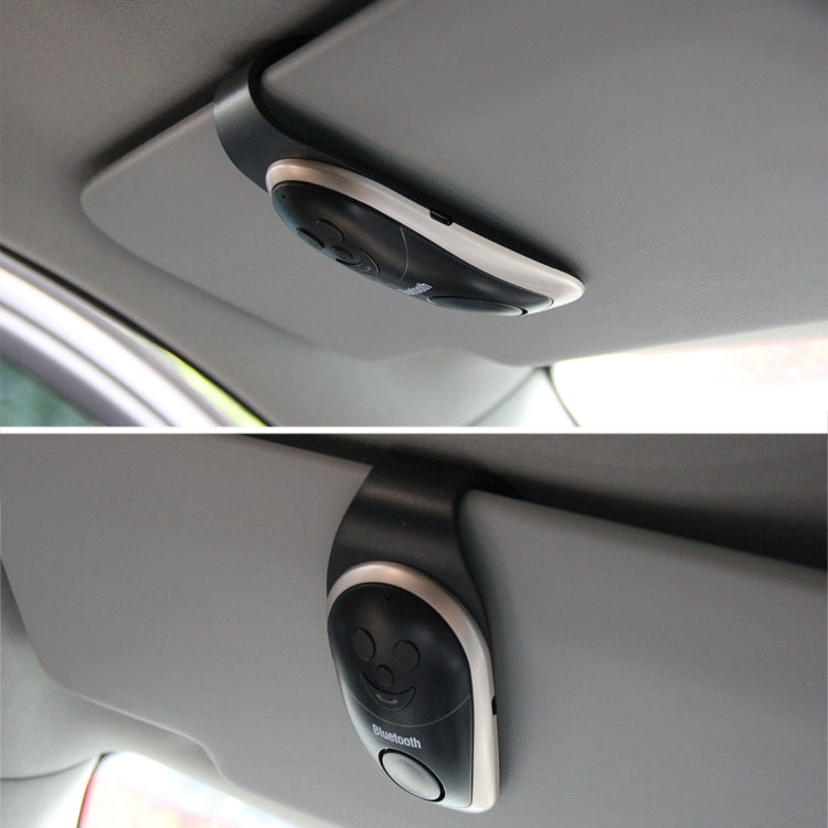 Car Sun Visors Smile Style Wireless Bluetooth Multipoint Speakerphone with Clip, Support Hands-free Answer Phone
