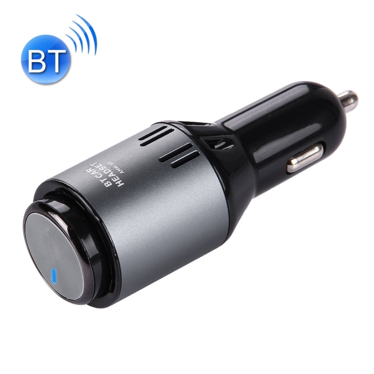 AMW-80 2 in 1 Wireless Bluetooth 4.1 Stereo In-ear Earphone Headset + Single 2.4A USB Fast Charging Port Car Charger for Smartphones, Bluetooth Distance: About 10m