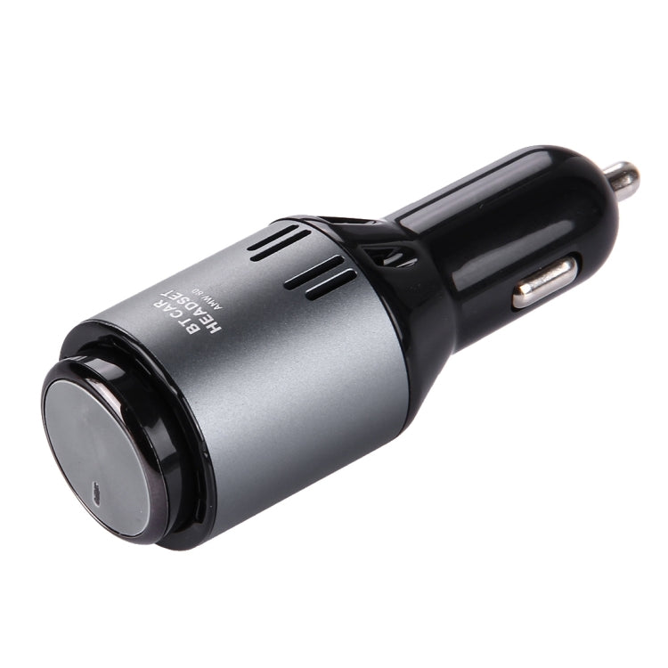 AMW-80 2 in 1 Wireless Bluetooth 4.1 Stereo In-ear Earphone Headset + Single 2.4A USB Fast Charging Port Car Charger for Smartphones, Bluetooth Distance: About 10m