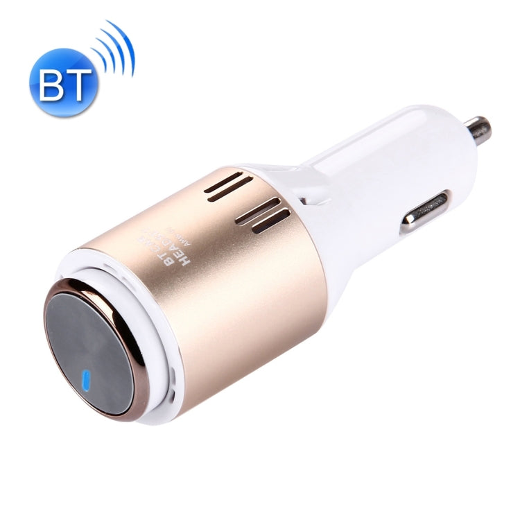 AMW-80 2 in 1 Wireless Bluetooth 4.1 Stereo In-ear Earphone Headset + Single 2.4A USB Fast Charging Port Car Charger for Smartphones, Bluetooth Distance: About 10m
