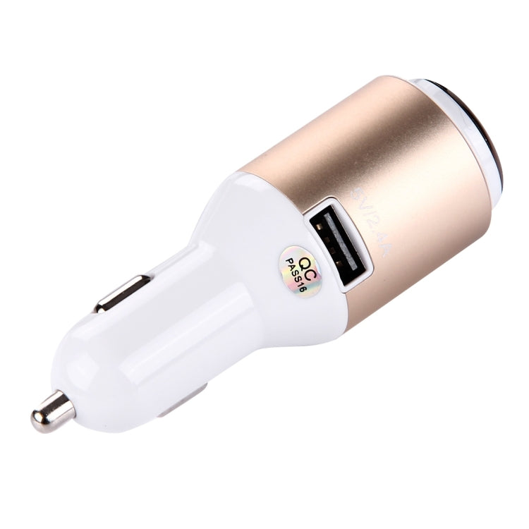 AMW-80 2 in 1 Wireless Bluetooth 4.1 Stereo In-ear Earphone Headset + Single 2.4A USB Fast Charging Port Car Charger for Smartphones, Bluetooth Distance: About 10m