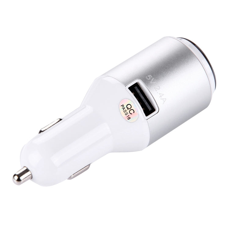 AMW-80 2 in 1 Wireless Bluetooth 4.1 Stereo In-ear Earphone Headset + Single 2.4A USB Fast Charging Port Car Charger for Smartphones, Bluetooth Distance: About 10m
