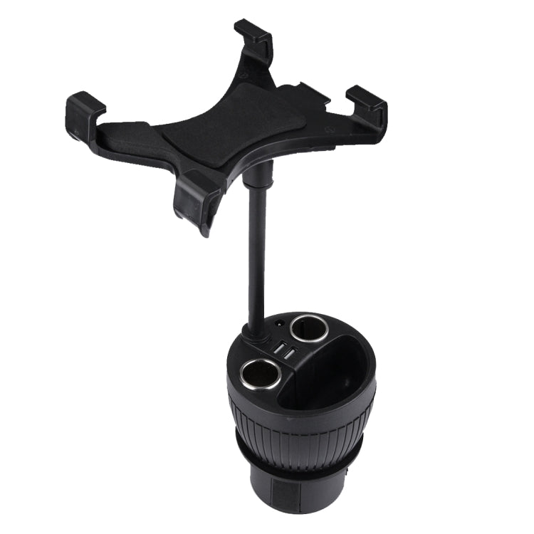 Olesson 2 in 1 Car Charger Cup Holder PowerCup Phone / Tablet Holder + 2.1A / 1A Dual-USB Ports Car Cigarette Lighter Socket Car Charger