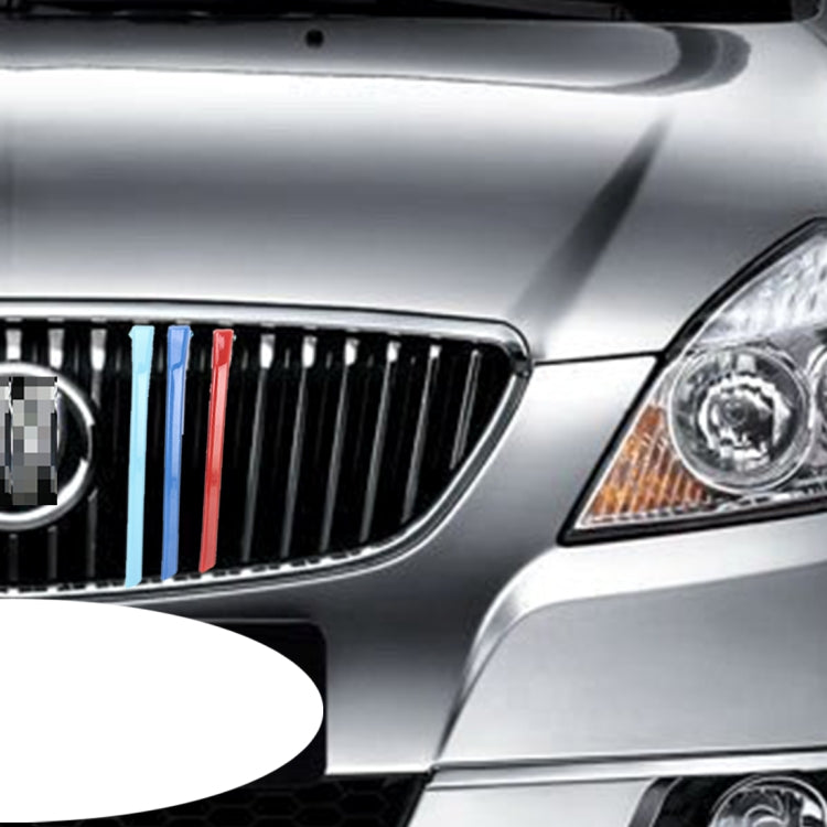 3 PCS Car Front Grille Plastic Decoration Strip Front Grill Grille Inserts Cover Strip Car Styling Accessories For Buick Old Excelle 2008-2012