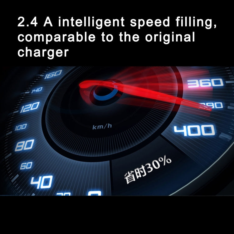 Teclast CCM202 2.4A Dual-USB Fine Steel Smart Car Charger Adapter With Distinctive Steel Point & Intelligent Current Identification Function & Built-in LED Light, Compatible with Most of Car Models, Charging for IOS / Android Devices