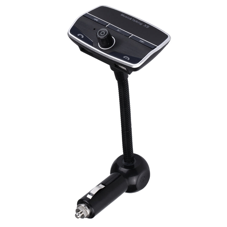 E500 Dual USB Charger Car Bluetooth FM Transmitter Kit, Support LCD Display / TF Card Music Play / Hands-free