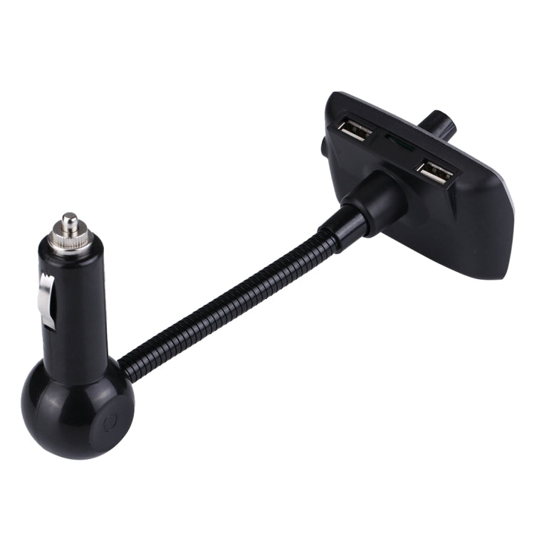 E500 Dual USB Charger Car Bluetooth FM Transmitter Kit, Support LCD Display / TF Card Music Play / Hands-free