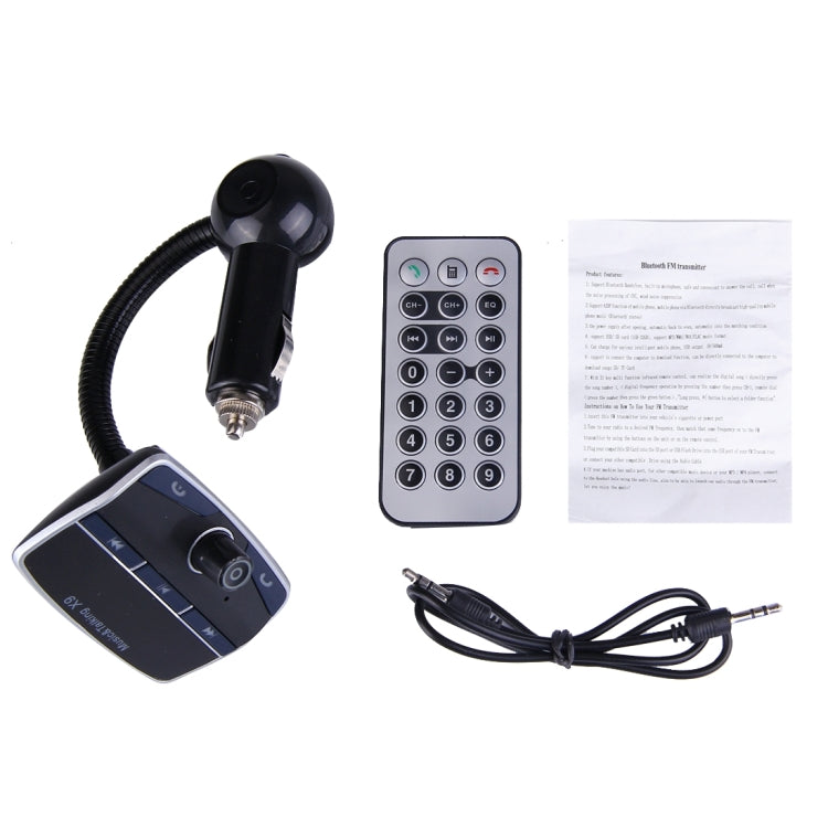 E500 Dual USB Charger Car Bluetooth FM Transmitter Kit, Support LCD Display / TF Card Music Play / Hands-free
