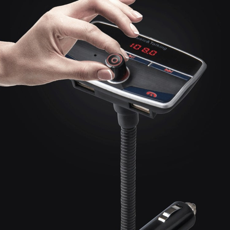 E500 Dual USB Charger Car Bluetooth FM Transmitter Kit, Support LCD Display / TF Card Music Play / Hands-free