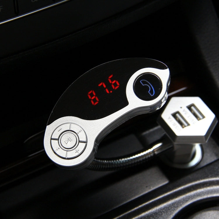 GT86 Dual USB Charger Car Bluetooth FM Transmitter Kit, Support LCD Display / TF Card Music Play / Hands-free