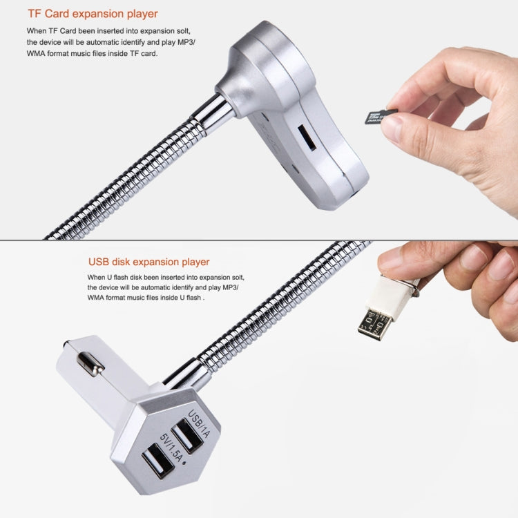 GT86 Dual USB Charger Car Bluetooth FM Transmitter Kit, Support LCD Display / TF Card Music Play / Hands-free