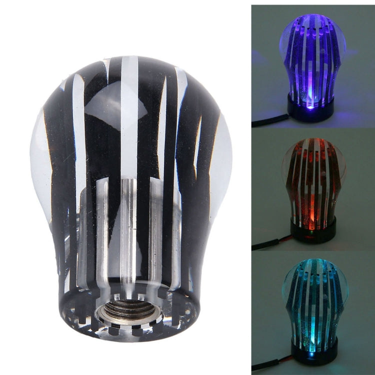 Crystal Three Light Car Breathing Racing Dash LED Magic Lamp Gear Head Shift Knob with Base, Size: 6.0 * 4.5 * 3.0 cm