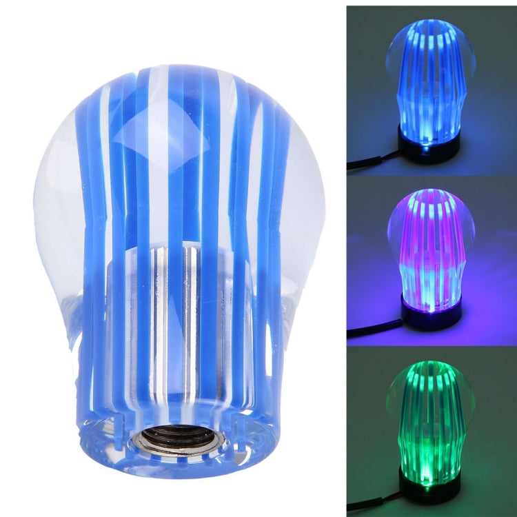 Crystal Three Light Car Breathing Racing Dash LED Magic Lamp Gear Head Shift Knob with Base, Size: 6.0 * 4.5 * 3.0 cm