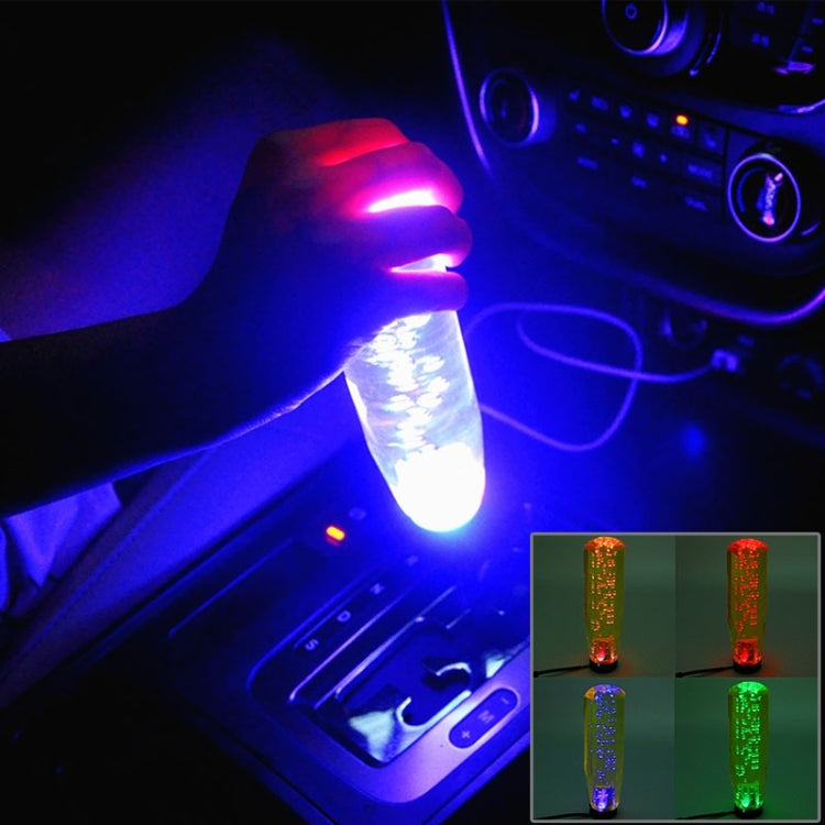 Crystal Colorful Light Car Breathing Racing Dash LED Magic Lamp Gear Head Shift Knob with Base, Size: 15.0 * 4.5 * 3.1 cm(Yellow)