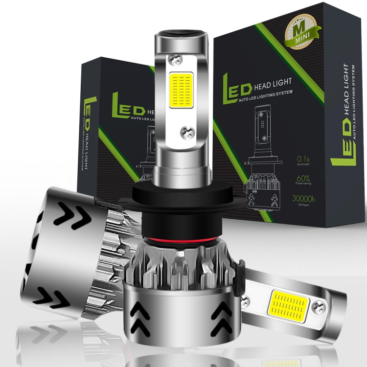2 PCS H7 27W 3000LM 6000K Pure White COB Chips LED Headlight Bulbs Conversion Kit, DC 9-36V