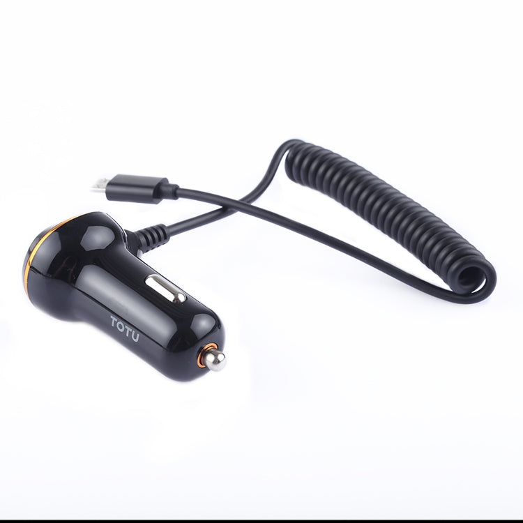 TOTUDESIGN DCCL-04 3.1A Single Ports Android Wired Smart Car Charger, Longest: about 1m, Shortest: about 30cm, For Galaxy, Sony, Lenovo, HTC, Huawei, and other Smartphones