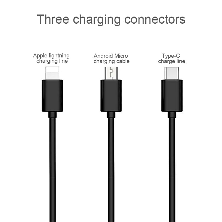 TOTUDESIGN DCCL-04 3.1A Single Ports Android Wired Smart Car Charger, Longest: about 1m, Shortest: about 30cm, For Galaxy, Sony, Lenovo, HTC, Huawei, and other Smartphones
