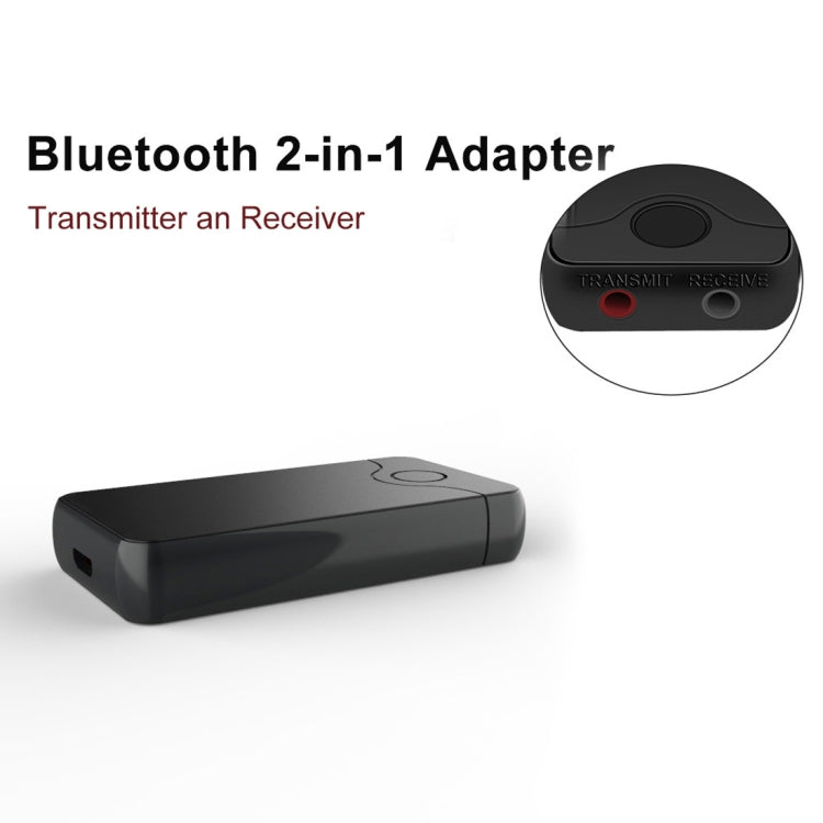B18+ Portable Wireless Bluetooth 2 in 1 Audio Receiver / Transmitter with 3.5mm Stereo Audio Jack for Car Home Use