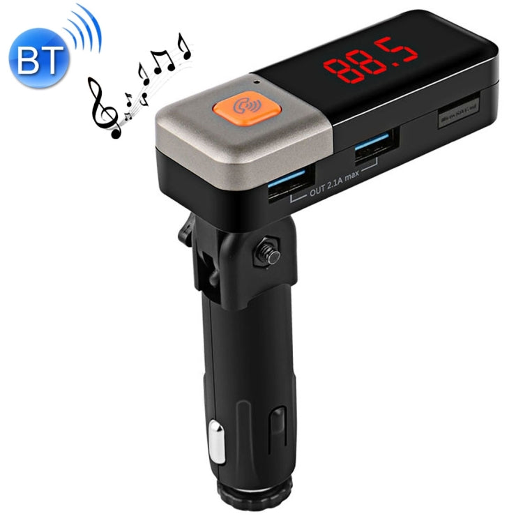 BC11 Dual USB Car Charger Bluetooth FM Transmitter Kit, Support LCD Display / TF Card Music Play / Hands-free