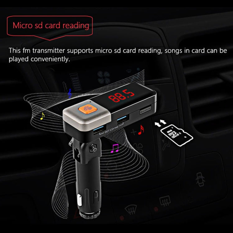 BC11 Dual USB Car Charger Bluetooth FM Transmitter Kit, Support LCD Display / TF Card Music Play / Hands-free