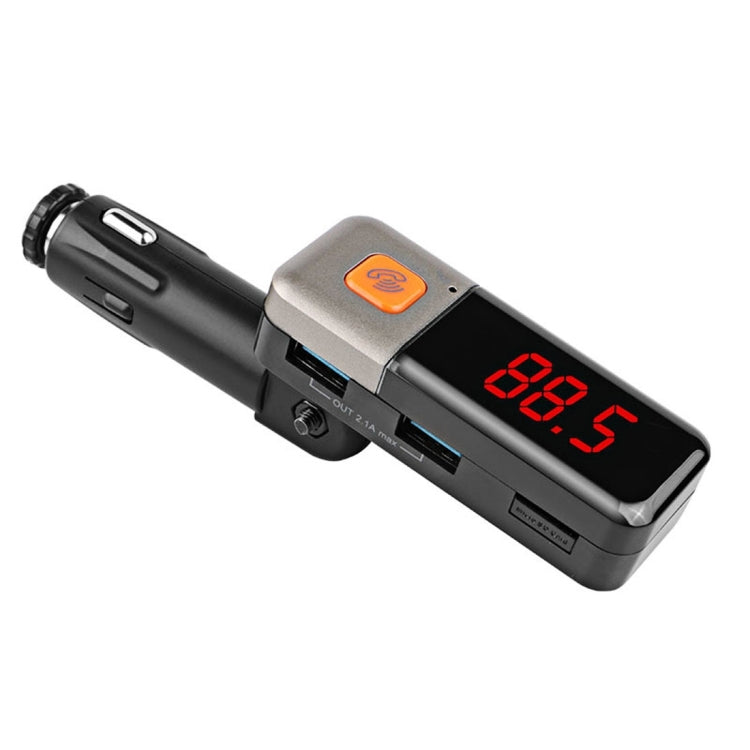 BC11 Dual USB Car Charger Bluetooth FM Transmitter Kit, Support LCD Display / TF Card Music Play / Hands-free