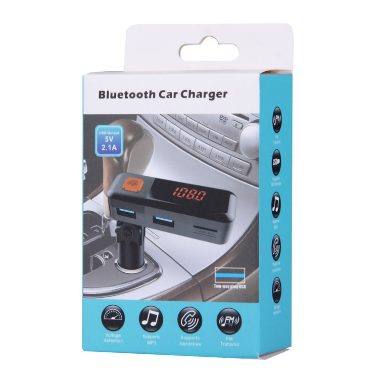 BC11 Dual USB Car Charger Bluetooth FM Transmitter Kit, Support LCD Display / TF Card Music Play / Hands-free