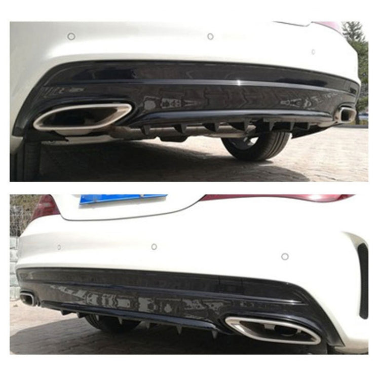 Universal Car Rear Bumper Lip Diffuser 7 Shark Fin Style Black ABS, Size: 85.0x18.0x5.0cm
