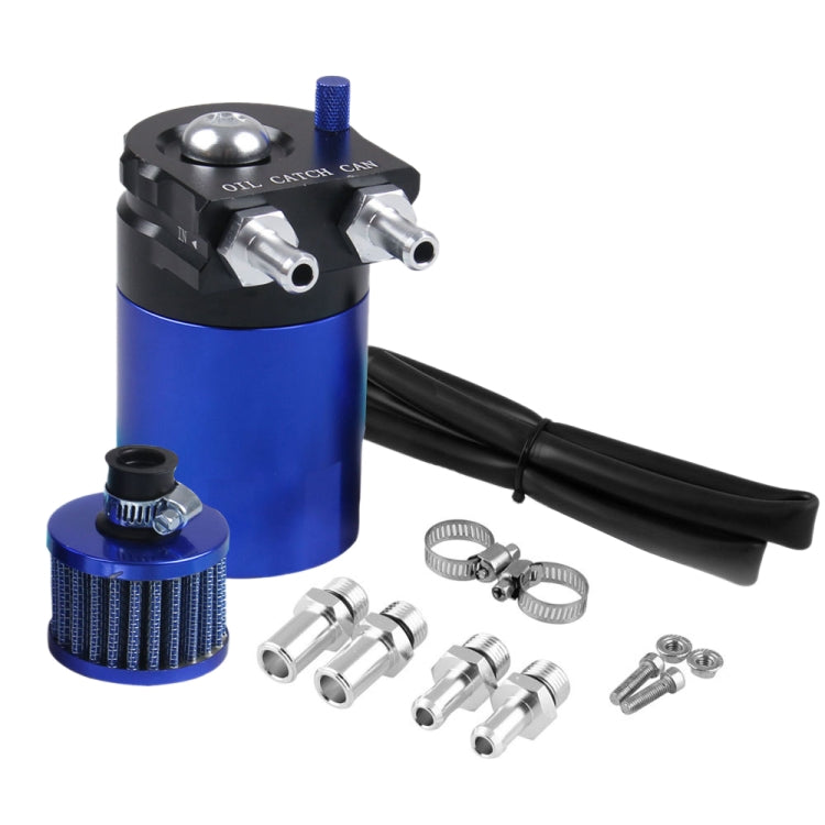 Universal Racing Aluminum Oil Catch Can Oil Filter Tank Breather Tank, Capacity: 300ML