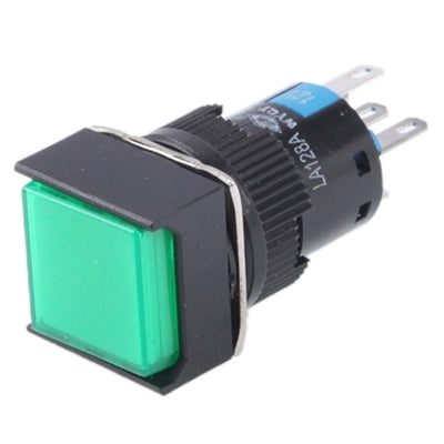 Car DIY Square Button Push Switch with LED Indicator, AC 220V