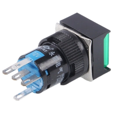 Car DIY Square Button Push Switch with LED Indicator, AC 220V
