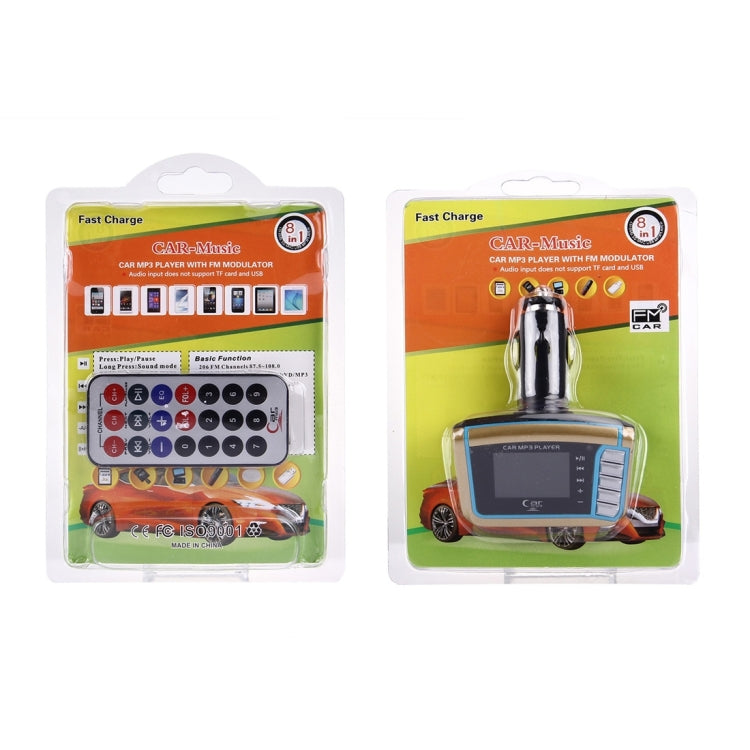 Car MP3 Music Player with FM Transmitter with Remote Control, Support TF / SD Card / USB Flash Disk