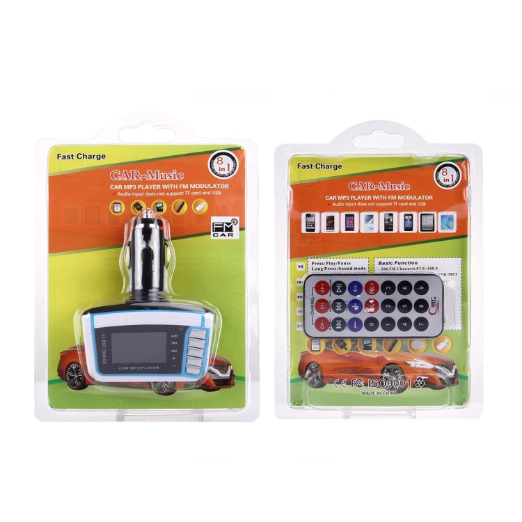 Car MP3 Music Player with FM Transmitter with Remote Control, Support TF / SD Card / USB Flash Disk