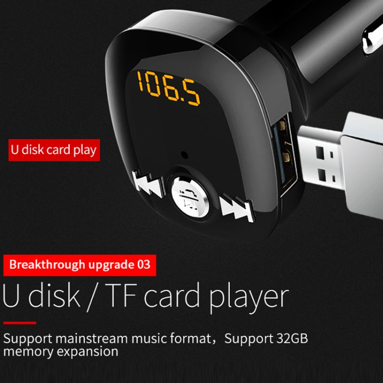 BC40 Dual USB Charging Bluetooth FM Transmitter MP3 Music Player Car Kit, Support Hands-Free Call  & TF Card & U Disk