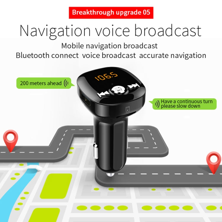 BC40 Dual USB Charging Bluetooth FM Transmitter MP3 Music Player Car Kit, Support Hands-Free Call  & TF Card & U Disk