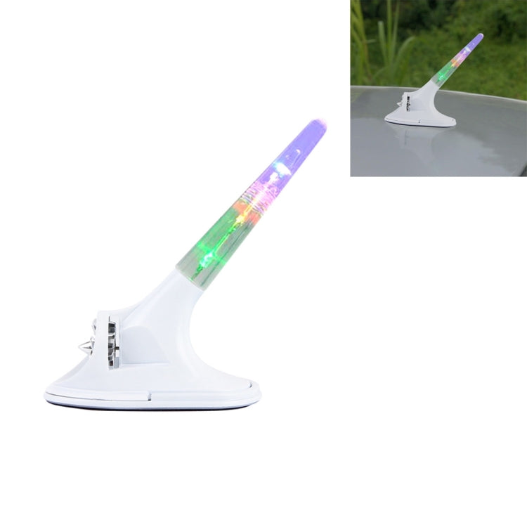 DV-12VONLY Universal Car Antenna Wind Power LED Colorful Light Antenna Flash Lamp Decoration