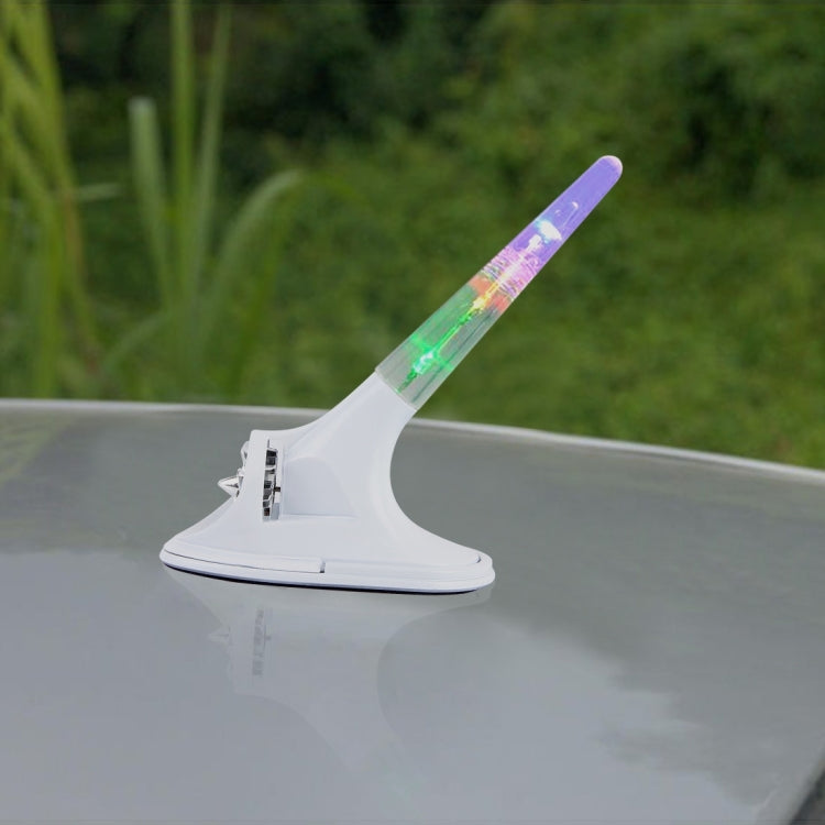 DV-12VONLY Universal Car Antenna Wind Power LED Colorful Light Antenna Flash Lamp Decoration
