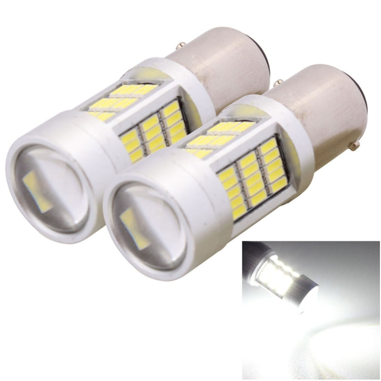 2 PCS  1157 10W 1080LM White Light 81 LED SMD 4014 Canbus Car Brake Light Tail Light Bulb, DC 12V