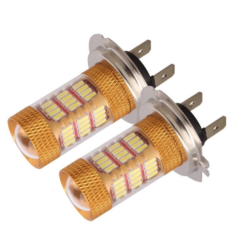2 PCS  H7 6W 540LM  White Light 60 LED SMD 4014 Car Fog Light Bulb, DC 12V