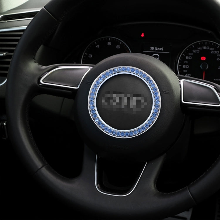 Universal Car Aluminum Steering Wheel Decoration Ring with Diamond For Start Stop Engine System
