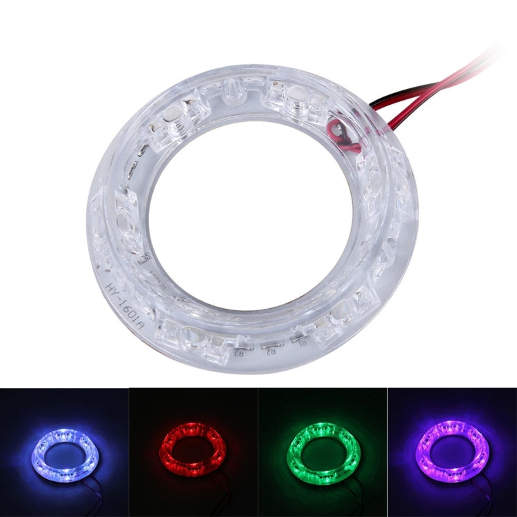 HY-1601A 2W 6 LEDs Car Angel Eyes Light, DC 12V(Colorful Light)