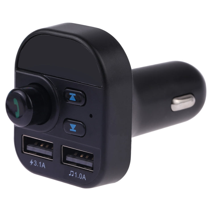 805E Dual USB Charging Bluetooth FM Transmitter MP3 Music Player Car Kit, Support Hands-Free Call  & Read TF Card / U Disk Music(Black)