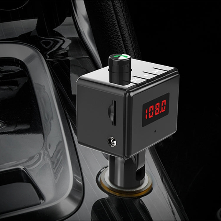 BS6 Dual USB Charging Bluetooth FM Transmitter Wireless Headset MP3 Music Player Car Kit for Mobile Phone, Support Hands-Free Call & Micro SD Card