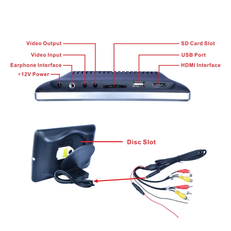 Universal Full HD 10.1 inch Car Seat Back Radio Receiver MP5 Player, Support Games / FM / DVD Play