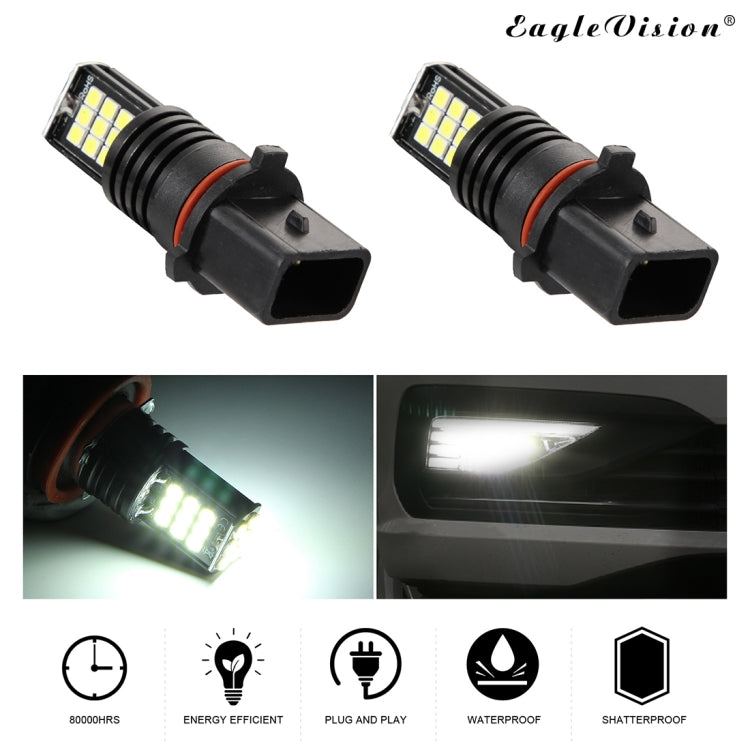 2 PCS EV11 P13W DC9V-30V 5W 6000K 400LM Car LED Fog Light 24LEDs SMD-3030 Lamps