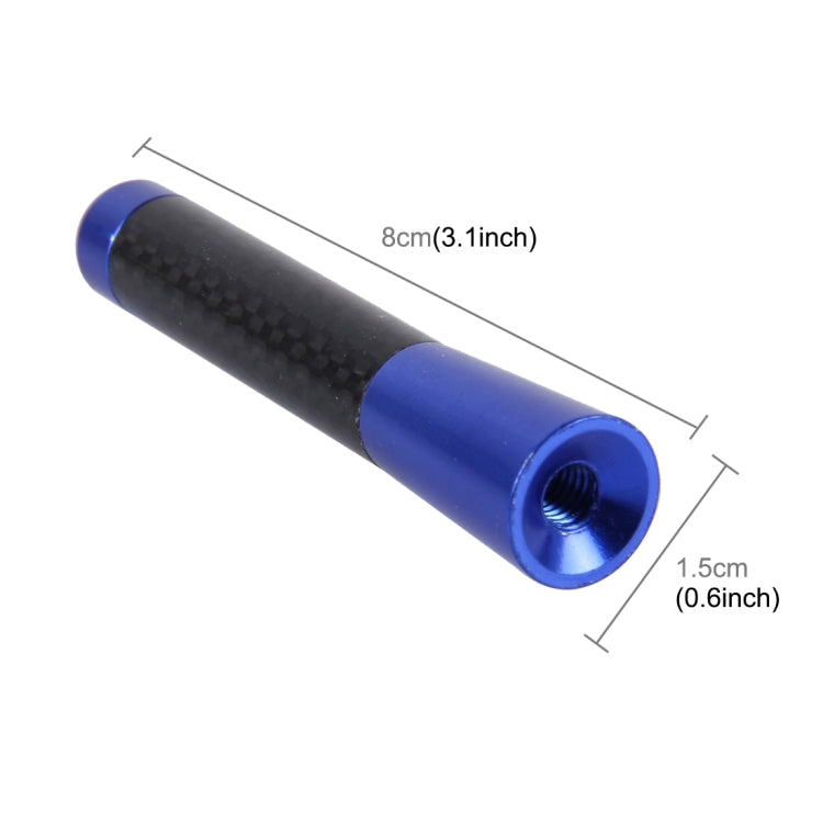 Carbon Fiber Aluminum Short Antenna Polished Universal Screws Base(Medium Size)
