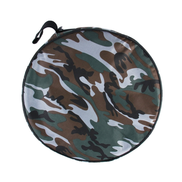 11L Cylinder Shape Foldable Camouflage Printed Bucket Pail for Fishing Camping