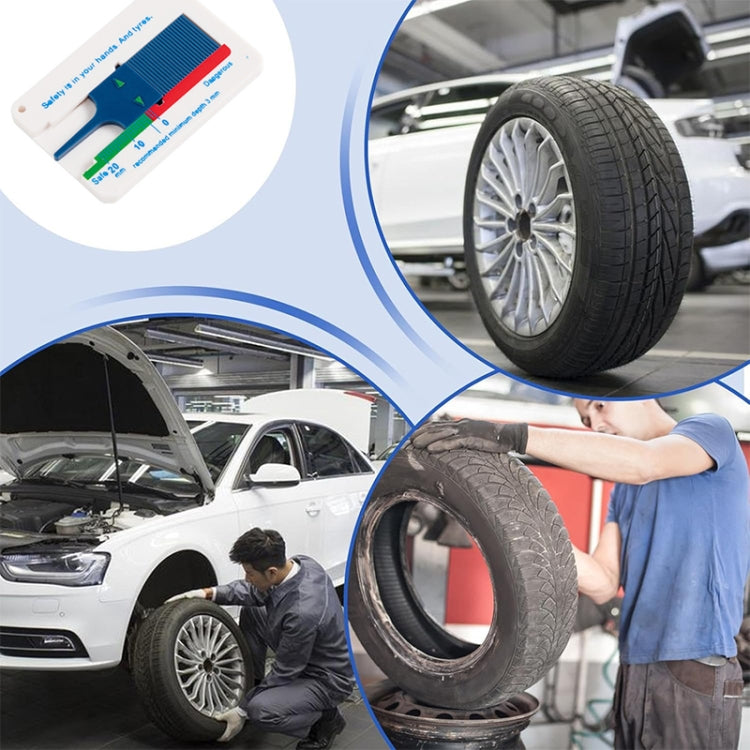 2pcs 0-20mm Plastic Tread Plan Refinding Rounds Refinding Outcome Exists Tread Tablets Plastic Tire Tread Depth Gauge